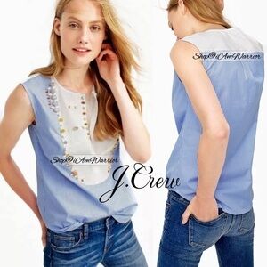 J.Crew NWT jeweled bib sleeveless top *shop@iamwarrior